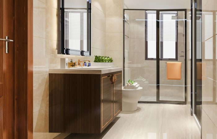 3d-rendering-modern-wood-stone-white-bathroom